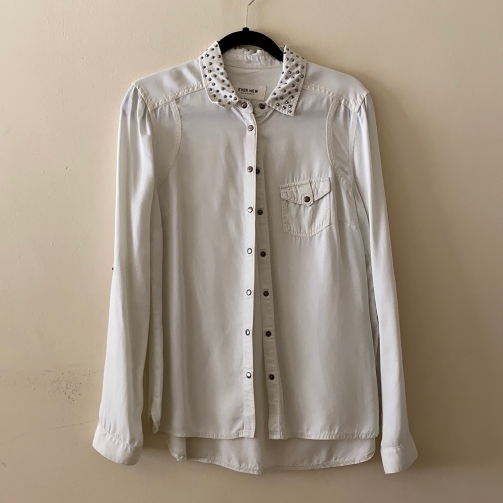 EVER NEW, Studded Colar Long Sleeve